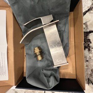 ELITE Modern Bathroom Sink Waterfall Faucet 8803BN - Brushed Nickel